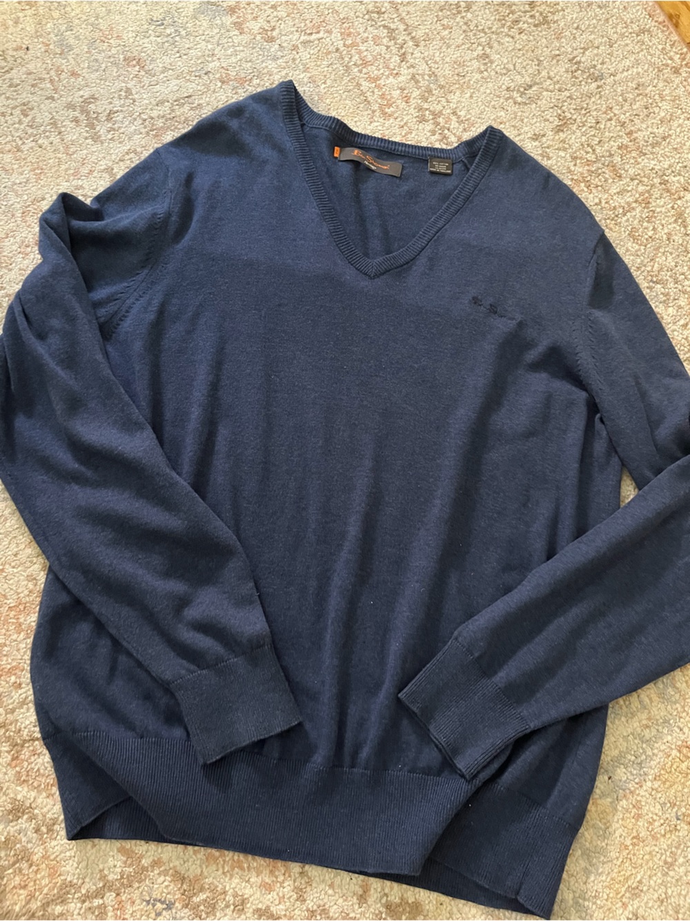 Ben Sherman Men's Navy V-Neck Sweater